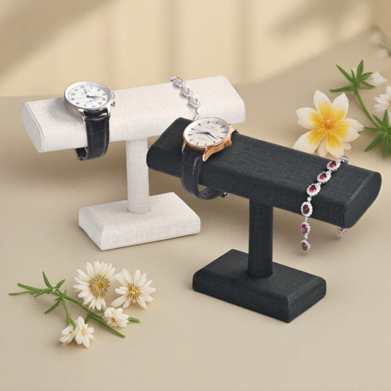 Luxury Watch Boutique - PUレザー腕時計ディスプレイスタンド 高級腕時計＆ブレスレットホルダー ジュエリーオーガナイザー ブティックカウンター用