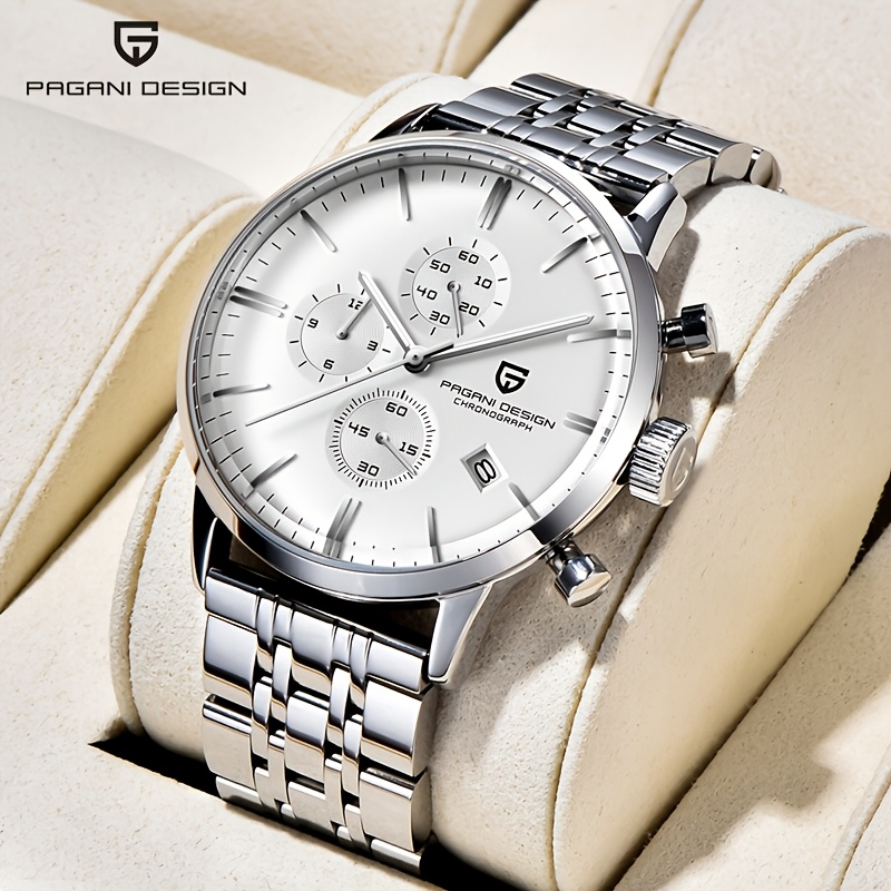 Luxury Watch Boutique - パガーニデザインメンズウォッチクォーツビジネスウォッチ VK6 ステンレススチールメンズクロノグラフ高級ブティックギフトボックス包装