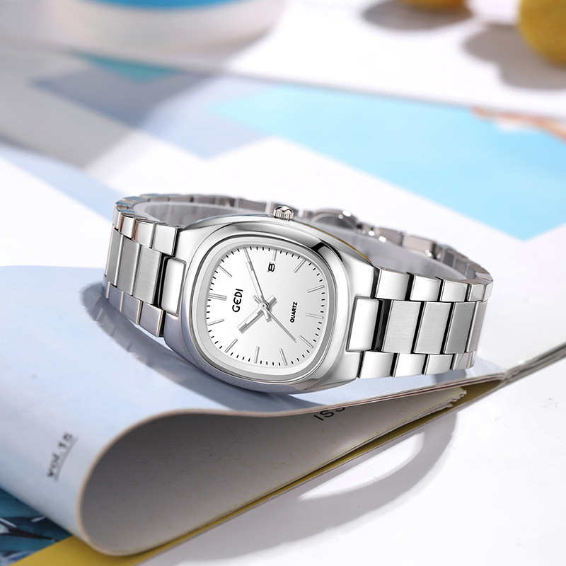 Luxury Watch For Women - UTHAI CQ361 ファッションレディースウォッチ、ソリッドスチール製防水オーバルクォーツウォッチ、ライトラグジュアリー時計ギフト、女性用腕時計