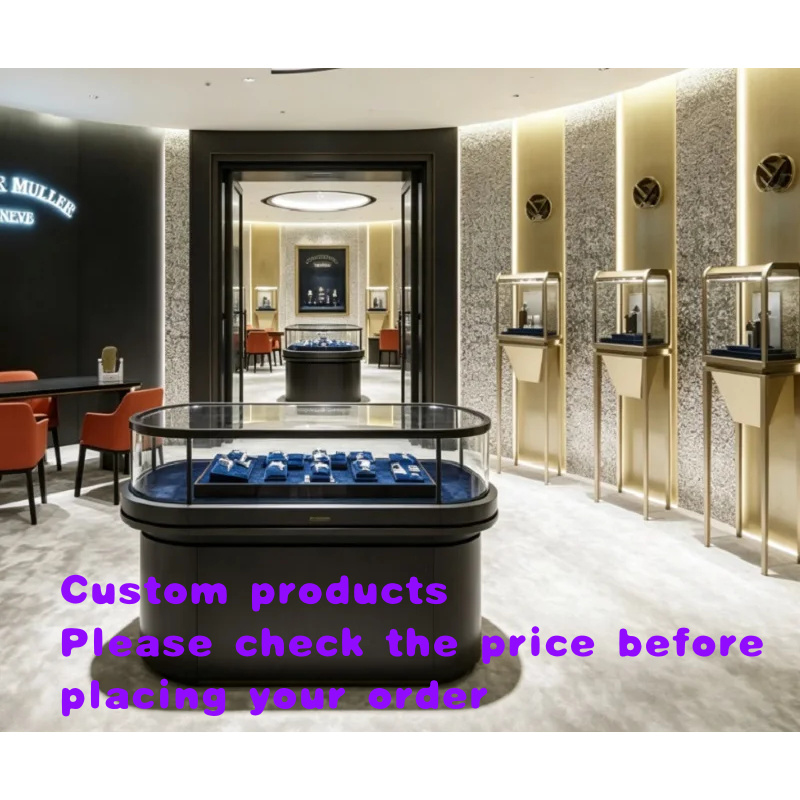 Luxury Watch Boutique - カスタム高級曲線型腕時計ディスプレイキャビネット、ガラスカウンター高級腕時計ブティック