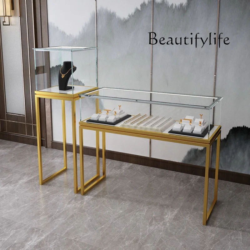 Luxury Watch Boutique - BJカスタム。 軽奢ジュエリーショーケースアクセサリージュエリーブティックガラス透明カウンター翡翠時計ディスプレイカウンターCu
