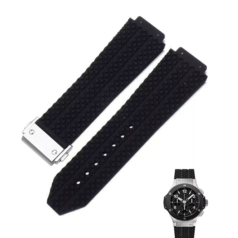 Luxury Watch Hublot - ソフト高品質シリコン時計バンドウブロビッグバンクラシックフュージョンシリーズ防水メンズ時計ストラップ 25 ミリメートル-19 ミリメートル