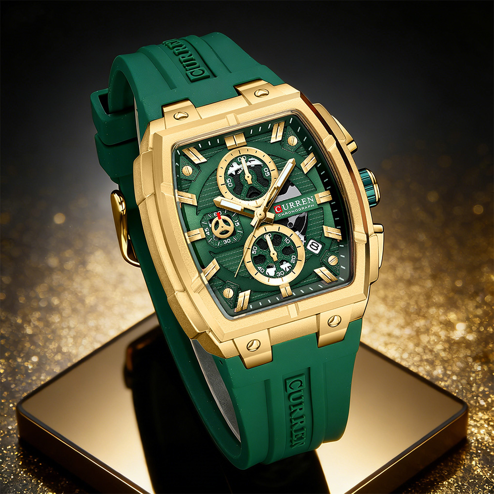 Quiet Luxury Watch - CURREN 高級ヴィンテージ腕時計 メンズ スポーツ クロノグラフ クォーツ腕時計