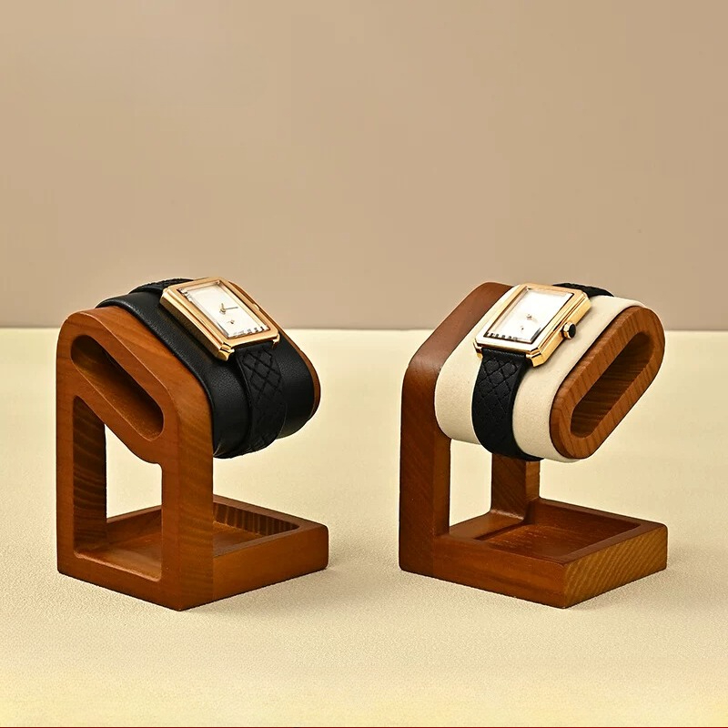Luxury Watch Boutique - 無垢材腕時計ディスプレイスタンド高級腕時計ショーケースカウンター小売ウィンドウディスプレイラックブティックジュエリーウォッチホルダー