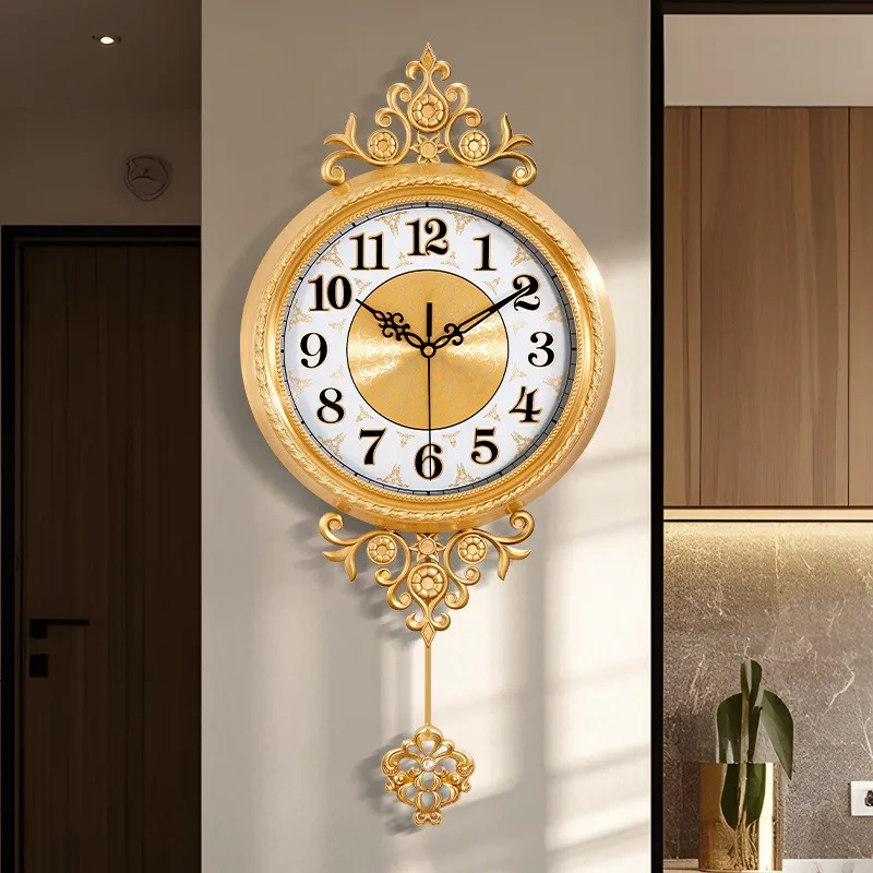 Luxury Watch Wall Clock - 美的壁掛け時計 高級感あふれるエレガントな壁時計 装飾的な大型振り子時計 ミニマリストで静かなヴィンテージリビングルーム時計