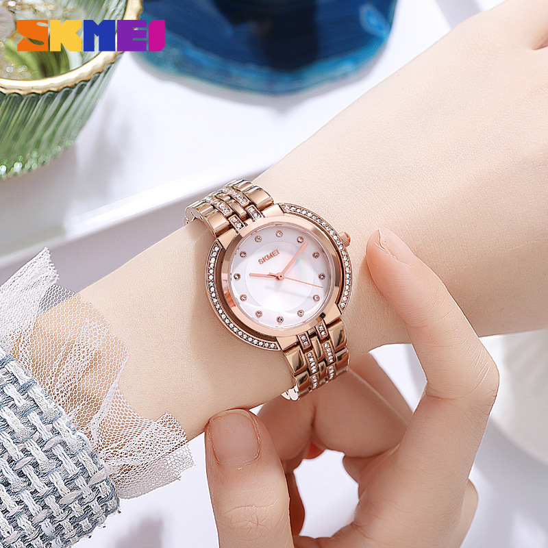 Luxury Watch For Women - レディースブレスレットクォーツ時計高級ラインストーンダイヤル亜鉛合金バンドアナログ表示 3 バー防水ファッション腕時計