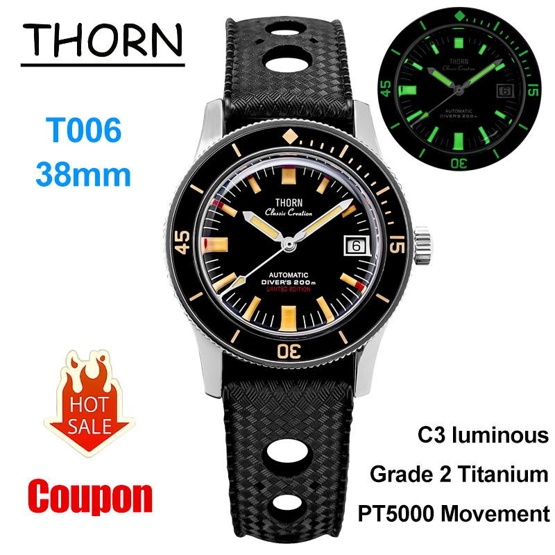 ソーン T006 機械式時計 50ファゾムス グレード2 チ - Luxury Watch Grade のレビューと価格