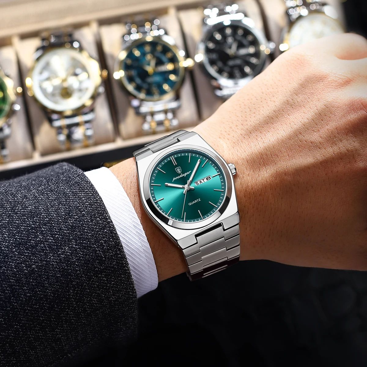 Poedagar 高級スポーツクォーツマン腕時計防水発光日付 - Luxury Watch Hublot のレビューと価格