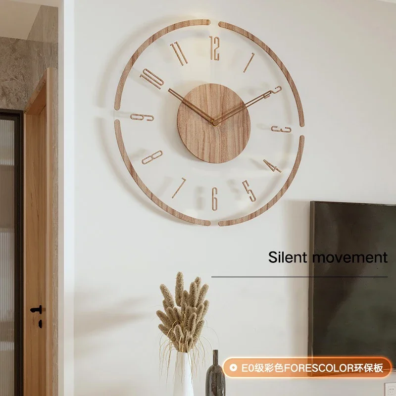 アクリル透明壁掛け時計木製サイレントモダン壁掛け時計時計壁掛 - Luxury Watch Wall Clock のレビューと価格
