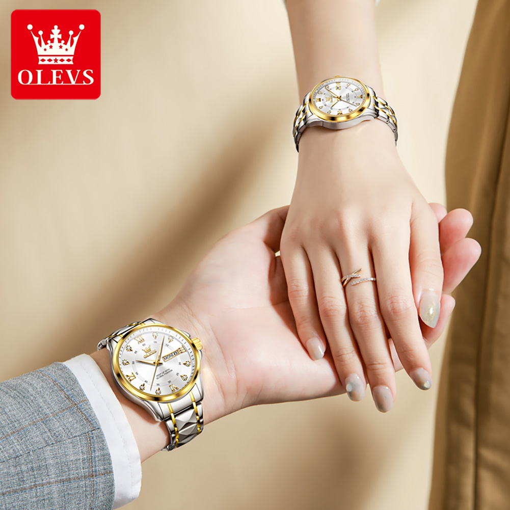 OLEVS 2906 カップルウォッチ オリジナルローマ数字 - Luxury Watch Wallpaper のレビューと価格