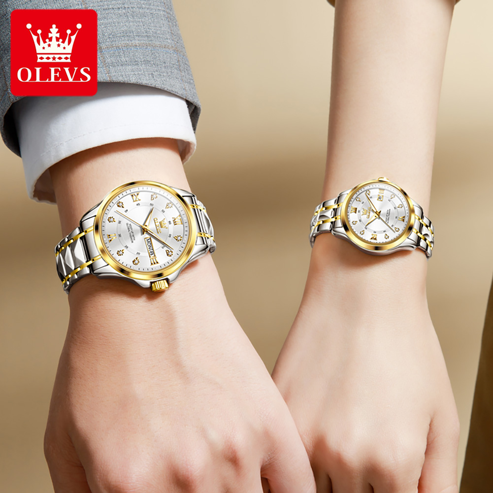 OLEVS 2906 カップルウォッチ オリジナルローマ数字 - Luxury Watch Wallpaper のレビューと価格