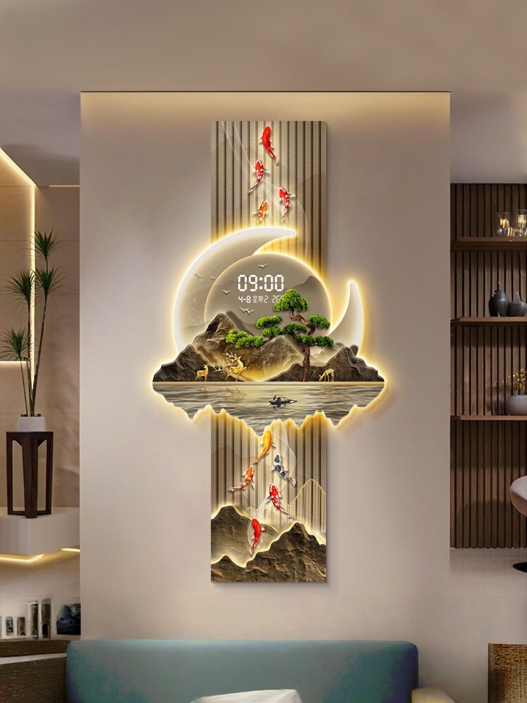 デザイン高級壁時計リビングルーム LED 壁時計サイレント  - Luxury Watch Wall Clock のレビューと価格