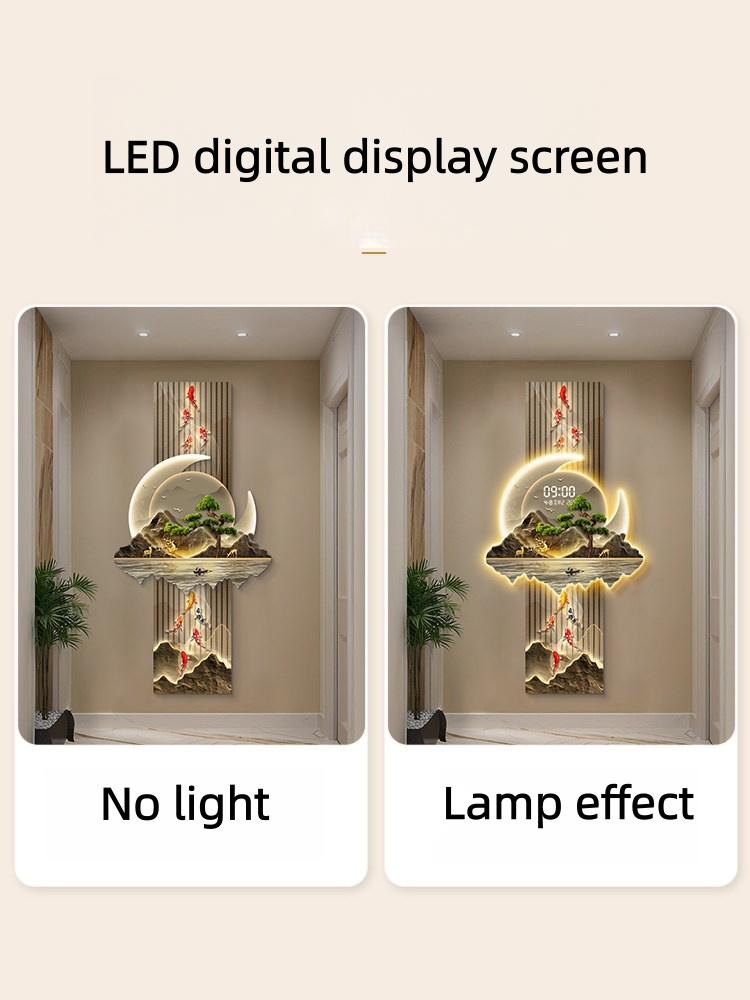 デザイン高級壁時計リビングルーム LED 壁時計サイレント  - Luxury Watch Wall Clock のレビューと価格