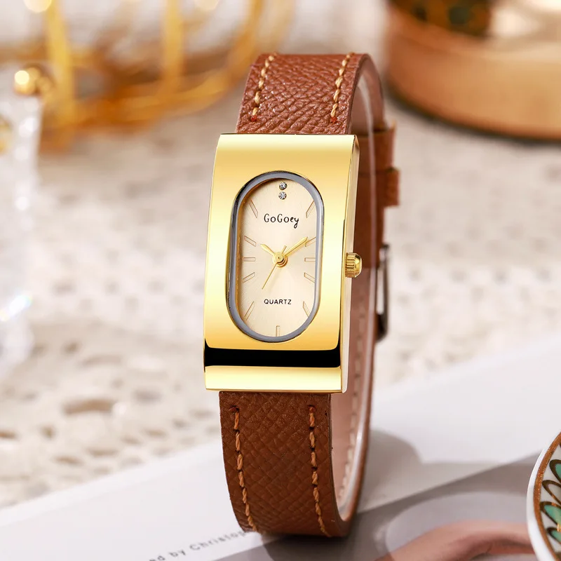 高級レディースブランドの女性の腕時計ファッション長方形ダイヤ - Quiet Luxury Watch のレビューと価格