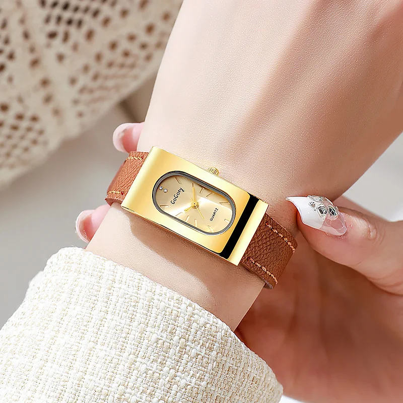 高級レディースブランドの女性の腕時計ファッション長方形ダイヤ - Quiet Luxury Watch のレビューと価格