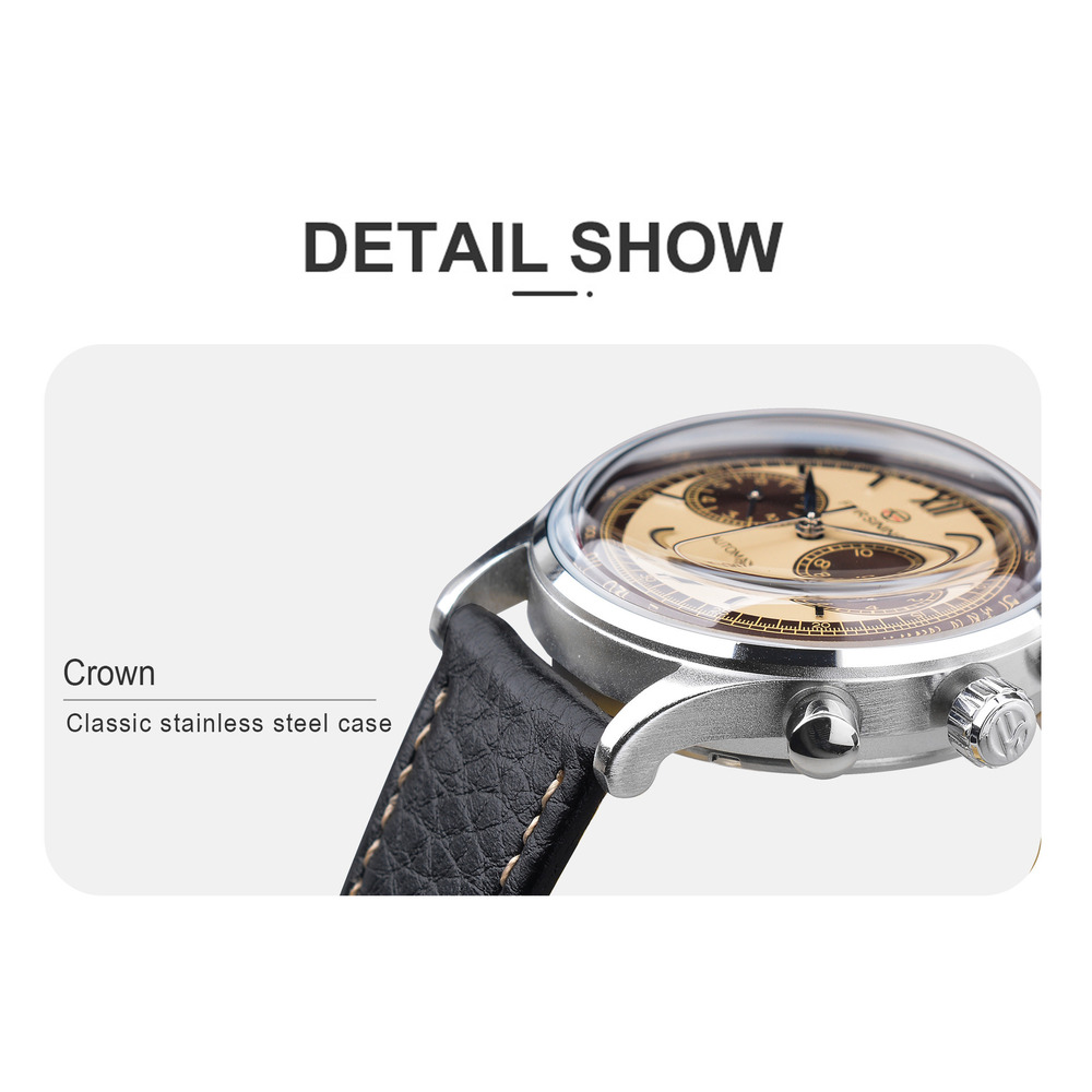 Forsining-メンズ防水ハイエンド時計、レザーバンド、 - Luxury Watch Grade のレビューと価格