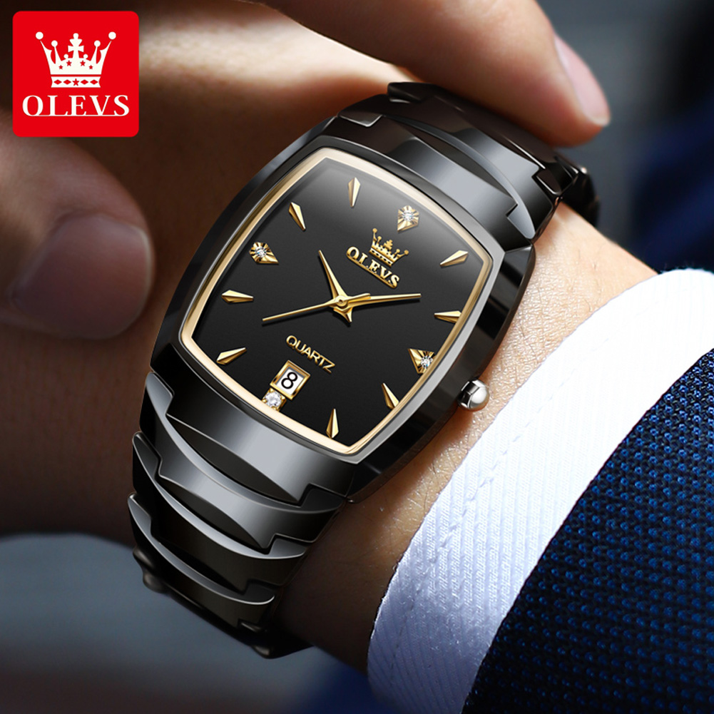 OLEVS 7006 高級オリジナルメンズ腕時計 トノー型タ - Luxury Watch Grade のレビューと価格