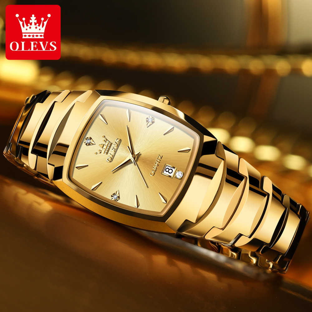 OLEVS 7006 高級オリジナルメンズ腕時計 トノー型タ - Luxury Watch Grade のレビューと価格