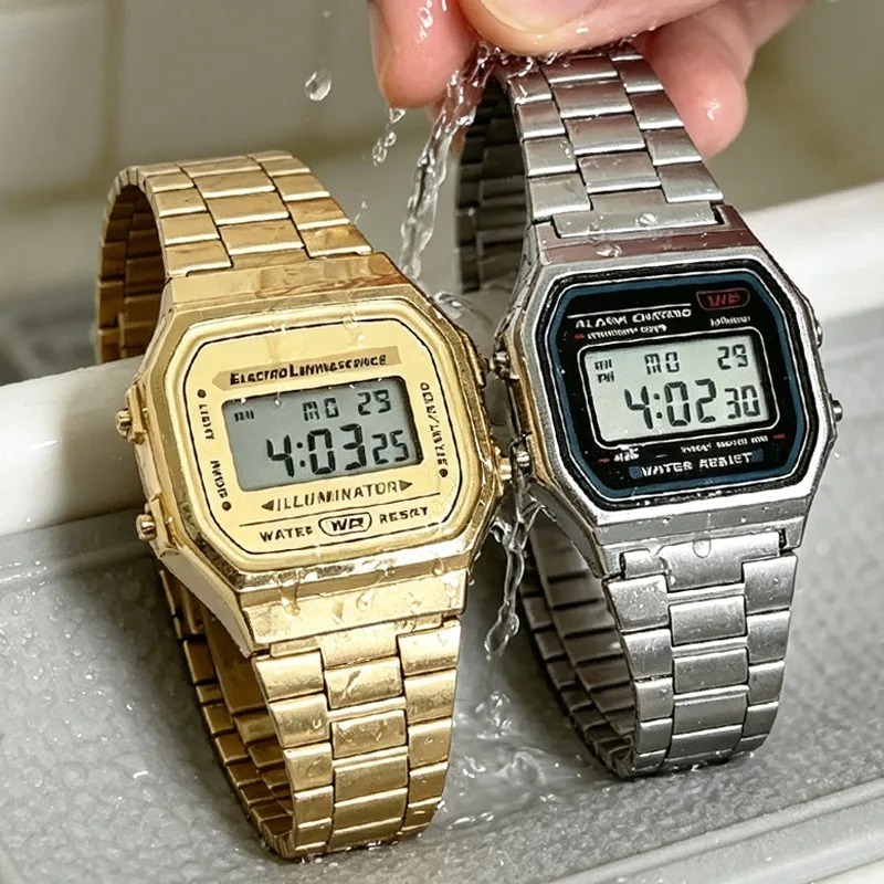 高級 F91W スチールバンド腕時計 LED デジタルステン - Luxury Watch Wallpaper のレビューと価格