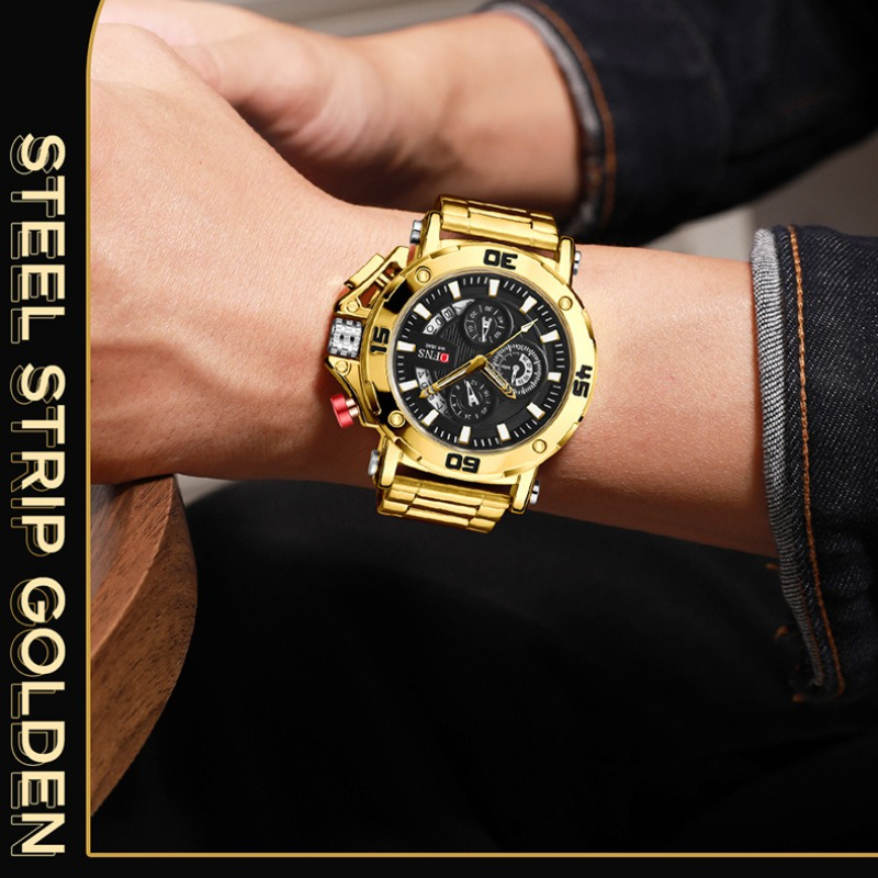 OFNS 7502 高級クォーツメンズ腕時計 3 つの目と  - Luxury Watch Hublot のレビューと価格