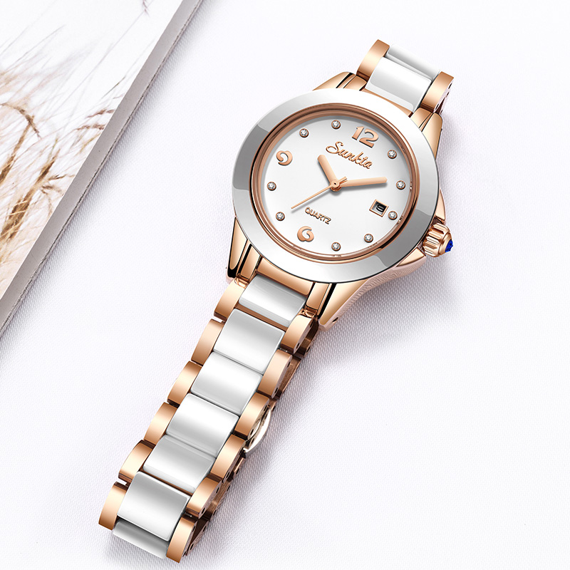Sunkta ファッションカジュアルクォーツ女性腕時計エレガ - Luxury Watch For Women のレビューと価格