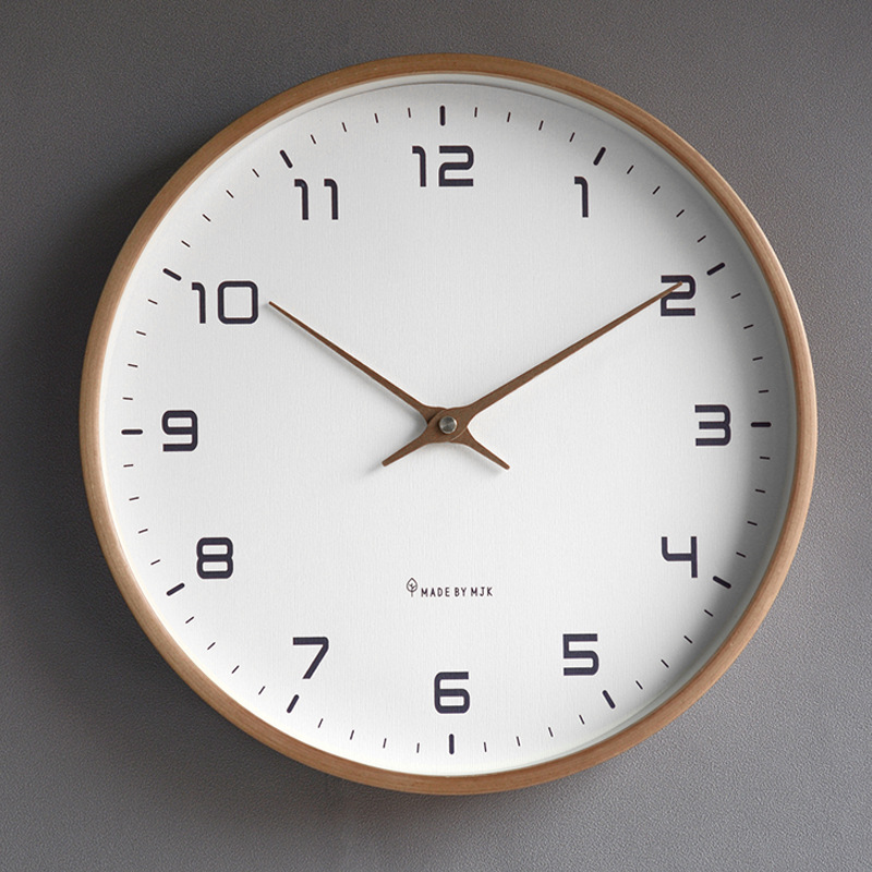 無垢材の掛け時計,リビングルームの装飾,家庭用,サイレント, - Luxury Watch Wall Clock のレビューと価格