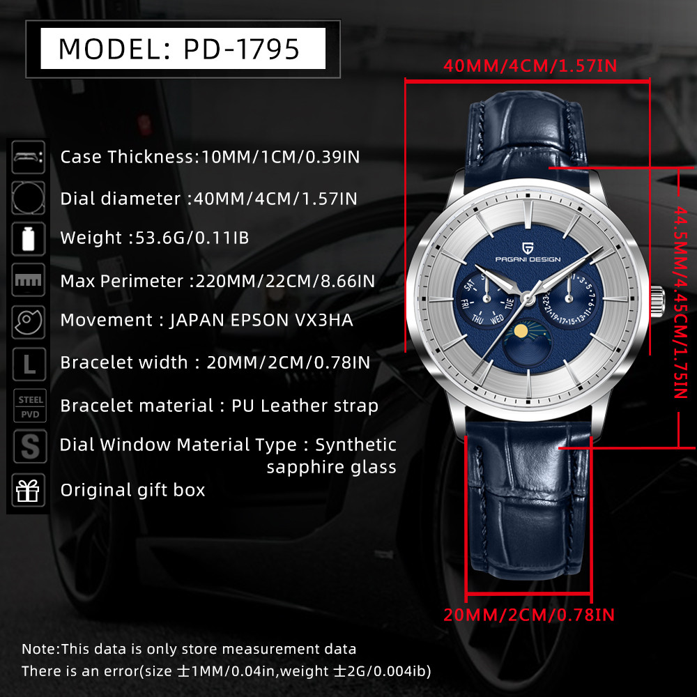 パガニデザイン 高級クォーツステンレススチール腕時計 多機能 - Luxury Watch Brand Tier のレビューと価格
