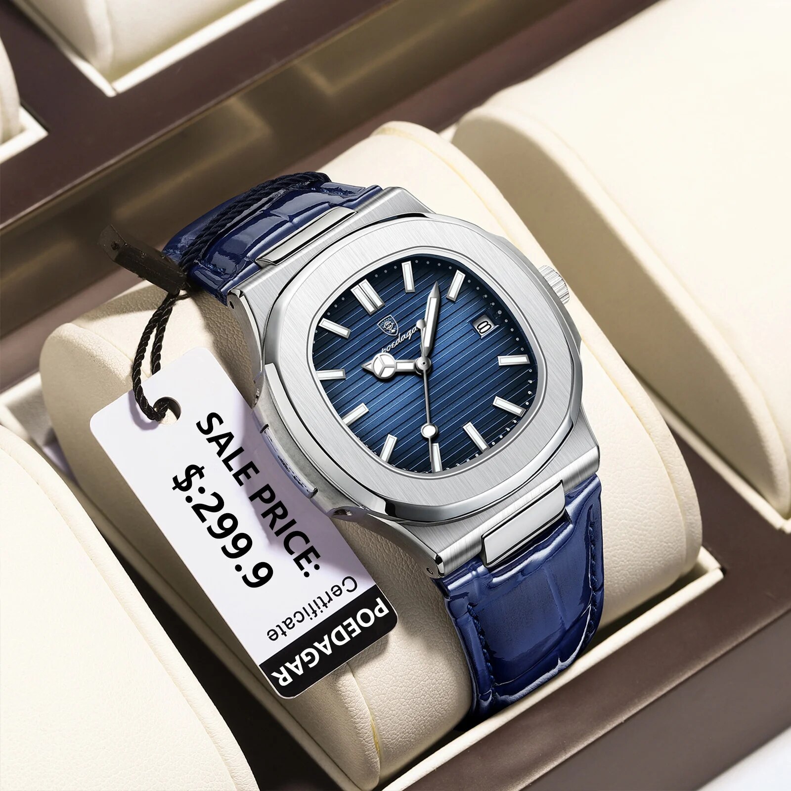 Poedagar トップ高級スクエアマン腕時計日付防水発光メ - Luxury Watch Hublot のレビューと価格