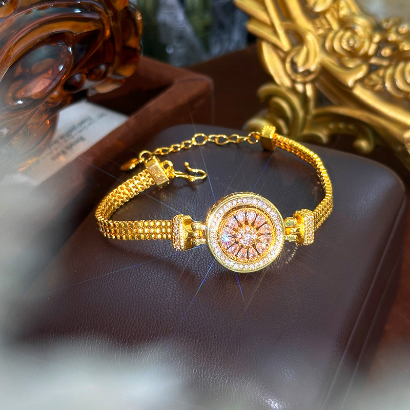サンドゴールドライト高級ダイヤモンドセット、回転ピンクジルコ - Luxury Watch Service のレビューと価格