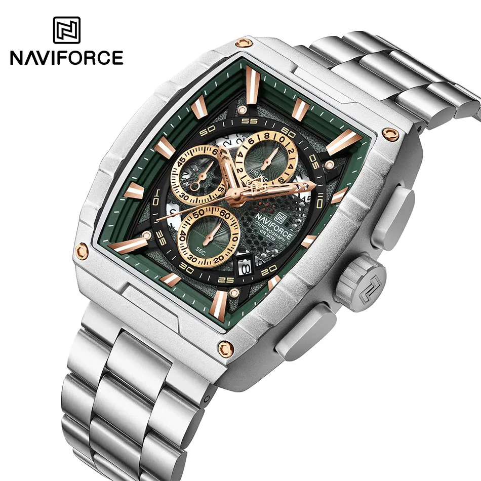 NAVIFORCE 高級トノー型クォーツ腕時計 トップブラン - Luxury Watch Hublot のレビューと価格