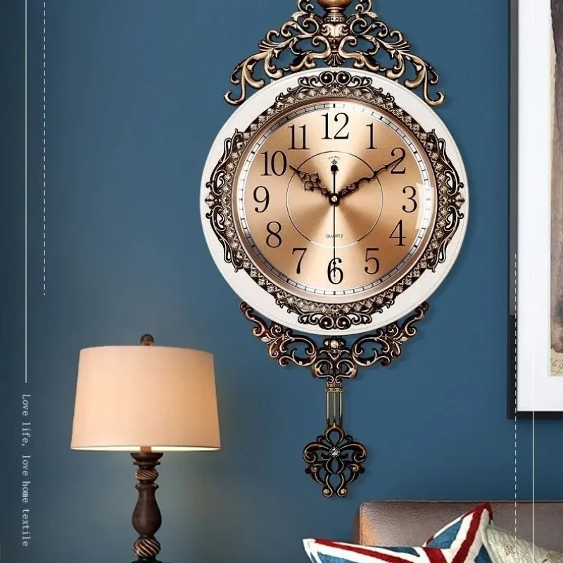 大型高級ゴールド壁時計リビングルームサイレントクリエイティブ - Luxury Watch Wall Clock のレビューと価格