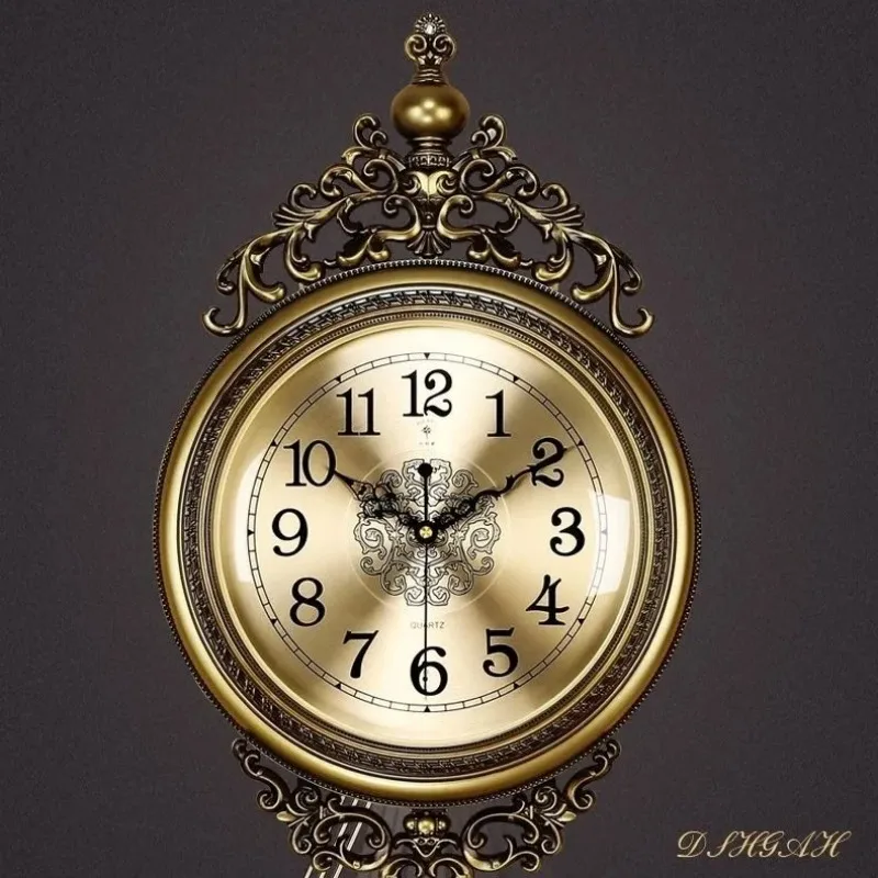 大型高級ゴールド壁時計リビングルームサイレントクリエイティブ - Luxury Watch Wall Clock のレビューと価格