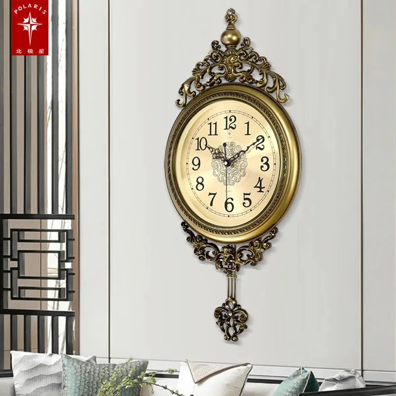 大型高級ゴールド壁時計リビングルームサイレントクリエイティブ - Luxury Watch Wall Clock のレビューと価格