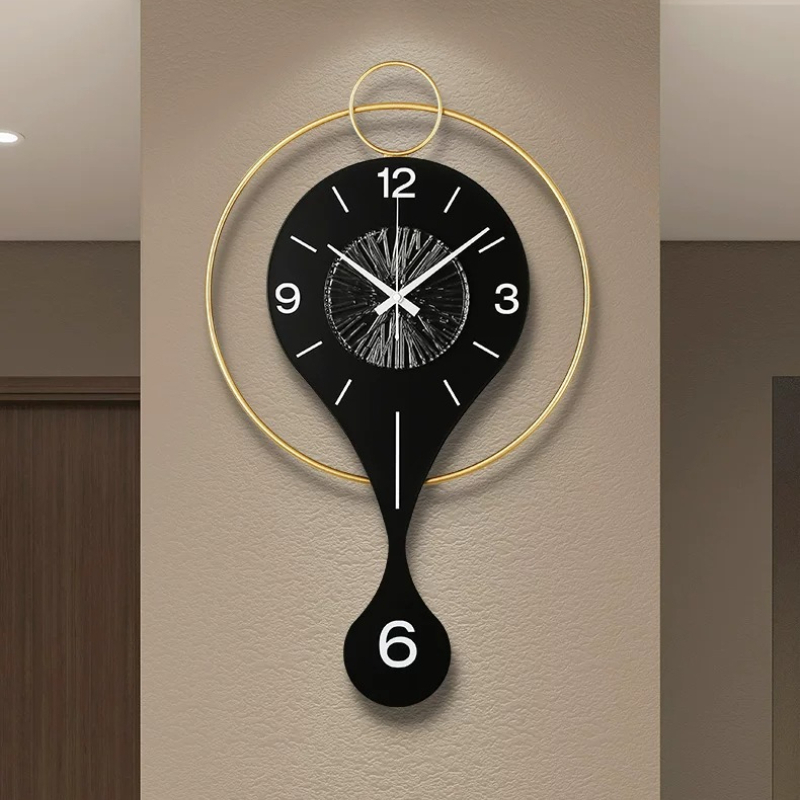 高級円形揺動壁掛け時計　クリエイティブなリビングルームデジタ - Luxury Watch Wall Clock のレビューと価格