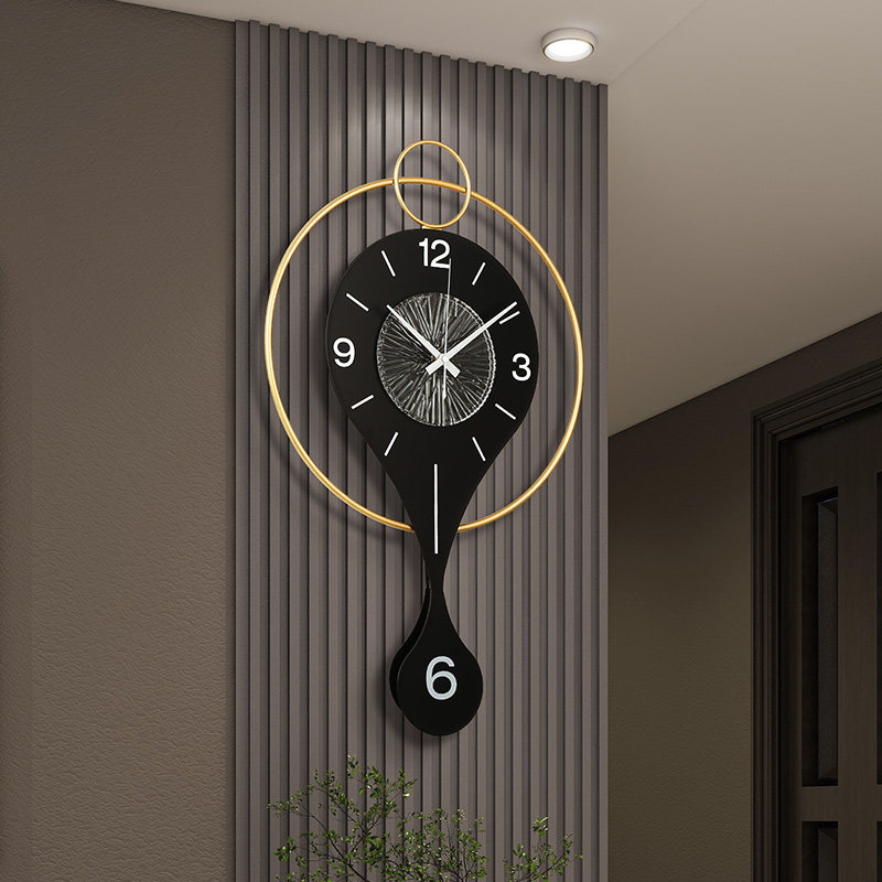 高級円形揺動壁掛け時計　クリエイティブなリビングルームデジタ - Luxury Watch Wall Clock のレビューと価格