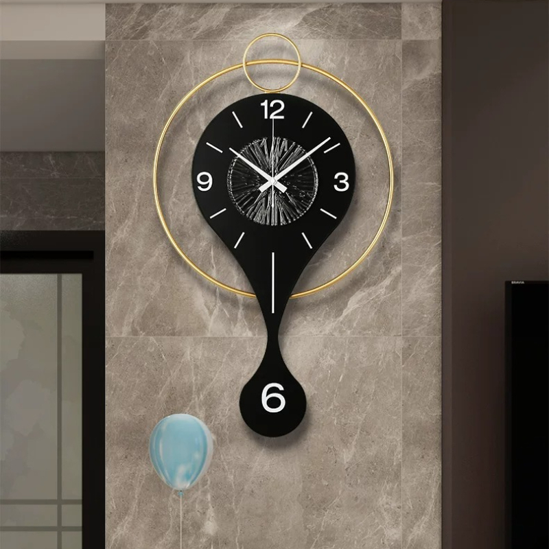 高級円形揺動壁掛け時計　クリエイティブなリビングルームデジタ - Luxury Watch Wall Clock のレビューと価格