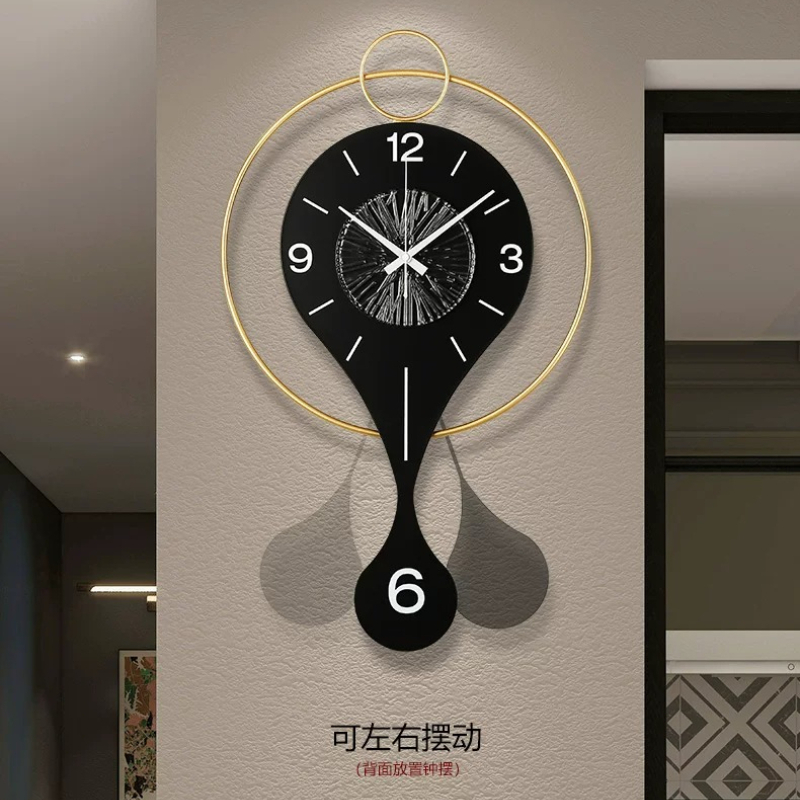 高級円形揺動壁掛け時計　クリエイティブなリビングルームデジタ - Luxury Watch Wall Clock のレビューと価格