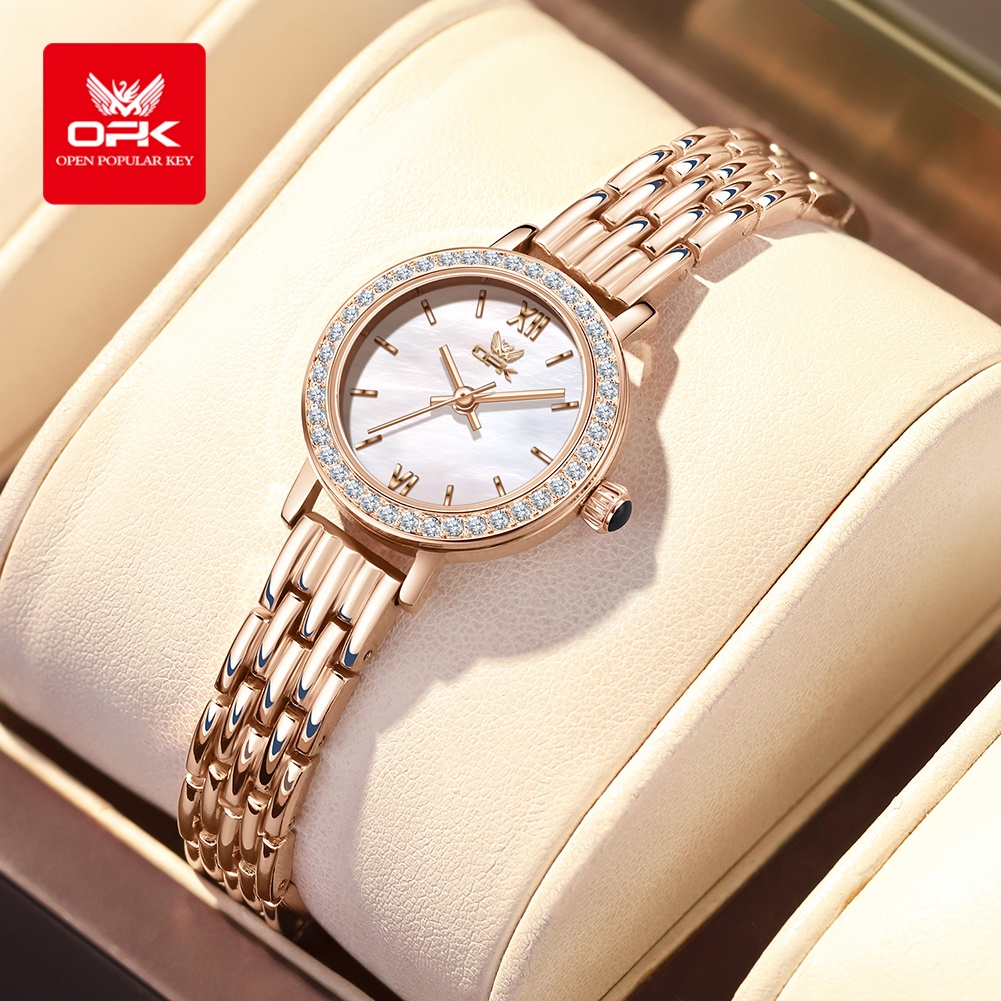 OPK 6063 ライト高級腕時計女性用小さなラウンドダイヤ - Quiet Luxury Watch のレビューと価格