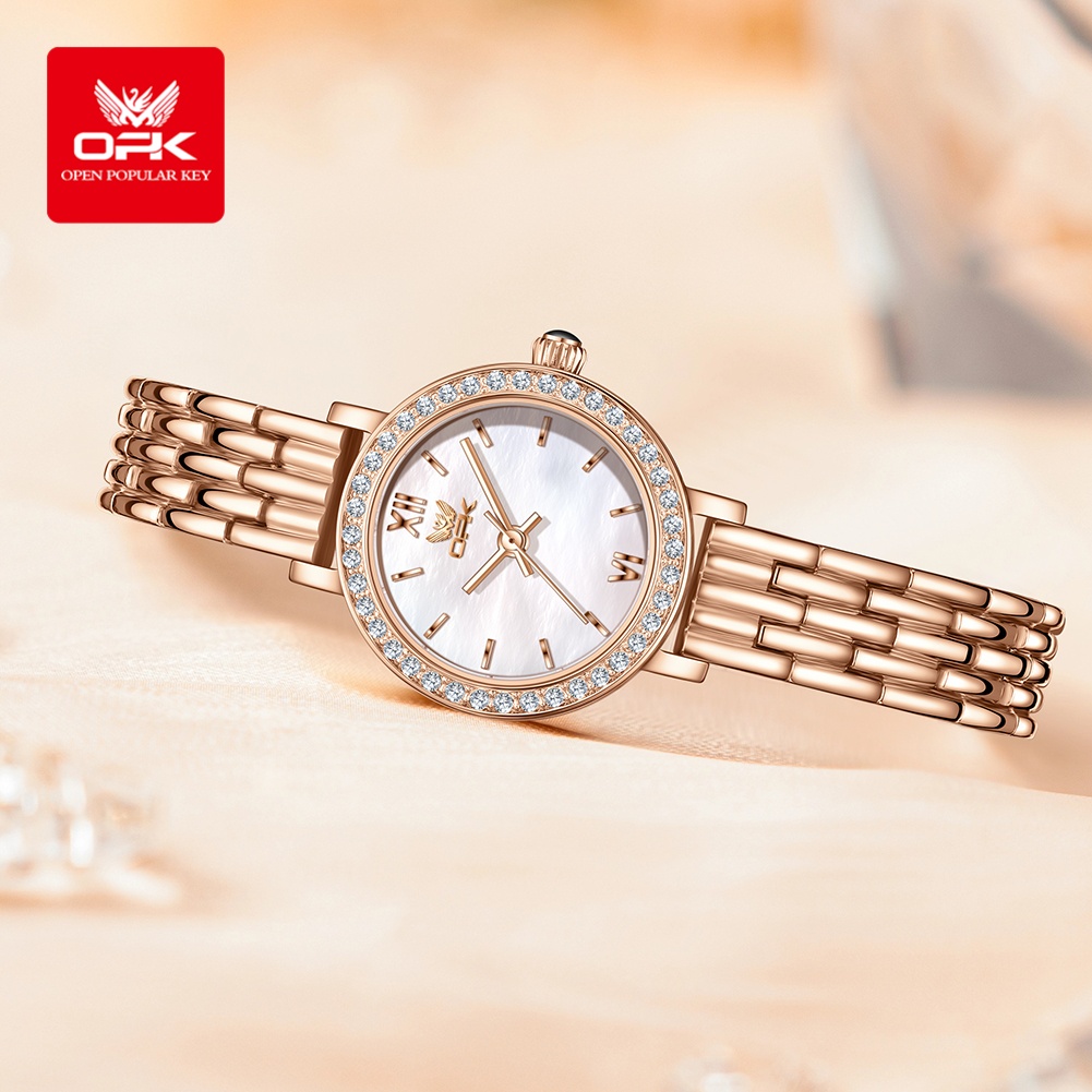 OPK 6063 ライト高級腕時計女性用小さなラウンドダイヤ - Quiet Luxury Watch のレビューと価格
