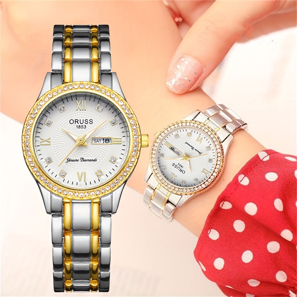 バレンタインデーのギフトのための女性のゴールドウォッチルーム - Luxury Watch Grade のレビューと価格