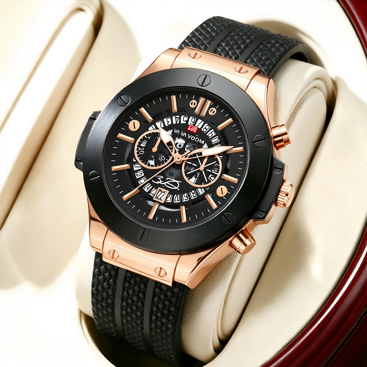 ブラックシリコンメンズハンド46ミリメートル中空大型ダイヤル - Luxury Watch Hublot のレビューと価格