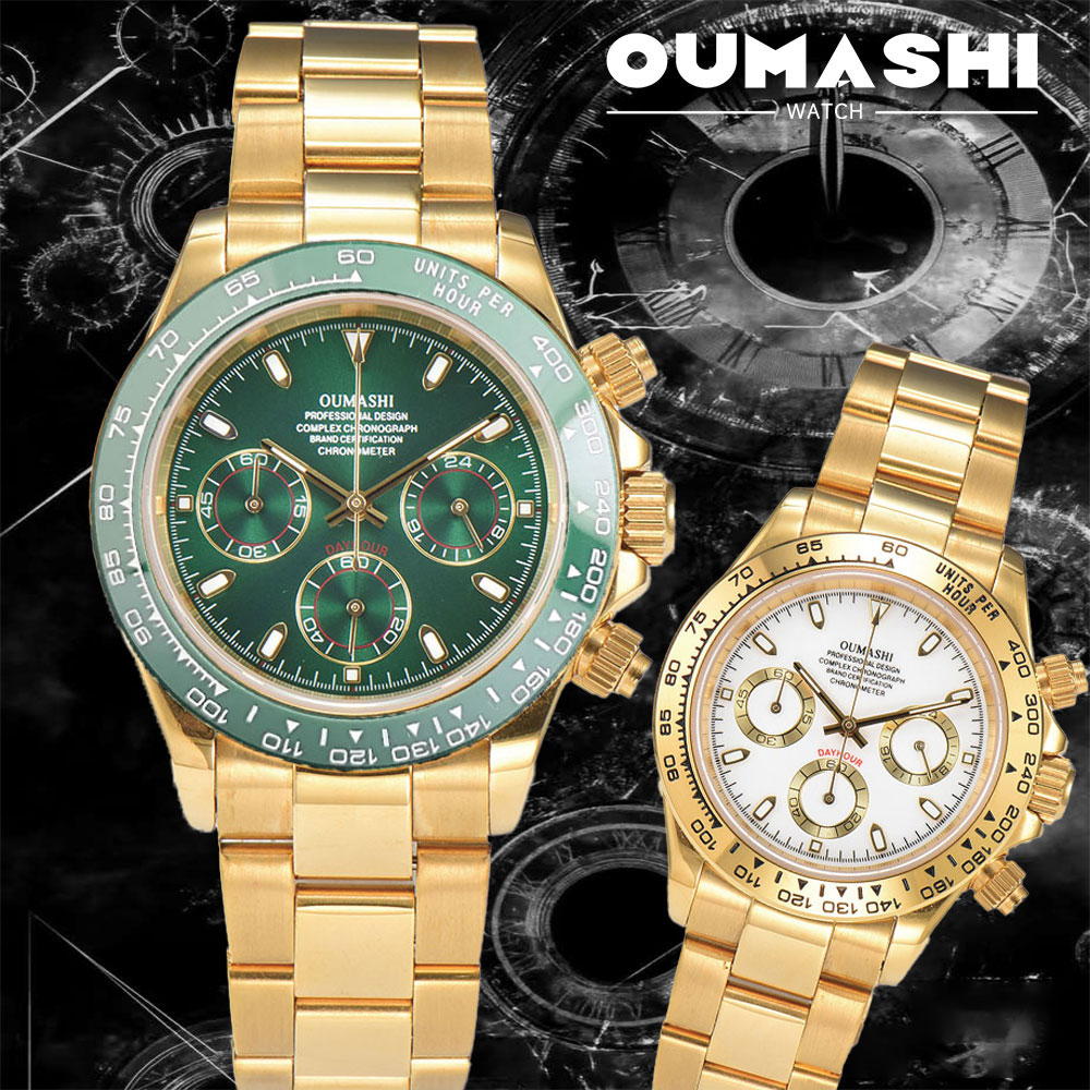 39mm ゴールド メンズ腕時計 VK63 ムーブメント ク - Luxury Watch Gold のレビューと価格